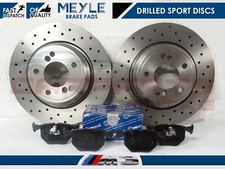 FOR BMW M3 E46 3.2 00-07 REAR PERFORMANCE DRILLED BRAKE DISCS MEYLE PADS