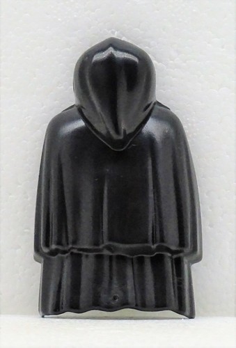 Coat cape black with hood - black,