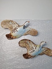 Beswick Vintage Flying Partridge X2 Wall Plaque Ceramic Ornament Great Condition