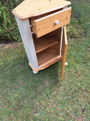 Painted pine corner cabinet - cabinet, in