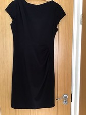 Black LK Bennett Dress Size 12 Ruched Detail