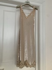Embellished Sequin Silk Dress