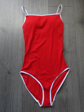 BNWT - M&S MARKS & SPENCER RED MIX SUN SMART SWIMMING COSTUME UK SIZE 10 LONG
