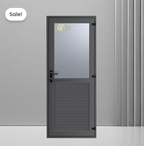 Upvc single door - upvc, grey