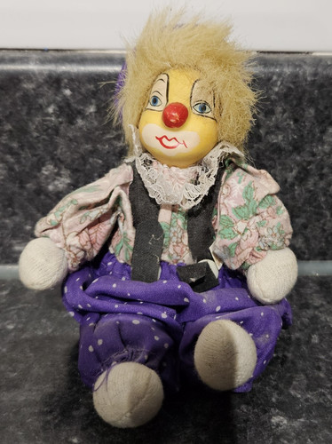 Vintage clown doll porcelain - doll,