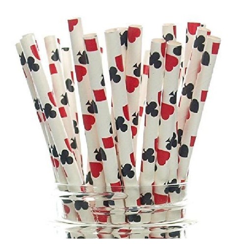 Paper straws casino night - casino,