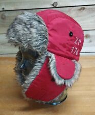 Musto ZP176 Zara Phillips Trapper Winter Hat Windproof Red Faux Fur RARE
