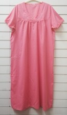 DAMART LADIES PINK POLYCOTTON SHORT SLEEVE LONG NIGHT DRESS UK SIZES 8-18