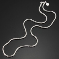3mm 925 SOLID STERLING SILVER SNAKE CHAIN NECKLACE INCH SIZES HOT 16/18/20/24"