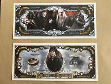 Two Lord Of The Rings $1 million bills Doublesided Novelty Banknotes. FREE P&P