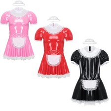 Men's Sissy PVC Leather Maid