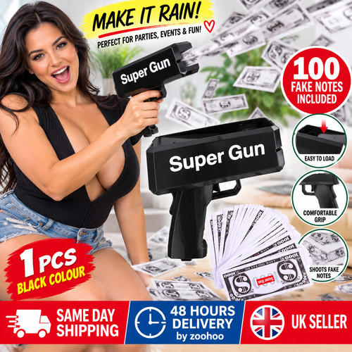 Black money gun cash shooter - black,