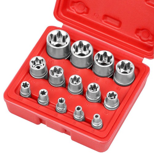 14pcs torx socket - e, female