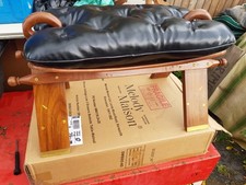 Vintage wooden camel saddle seat foot stool