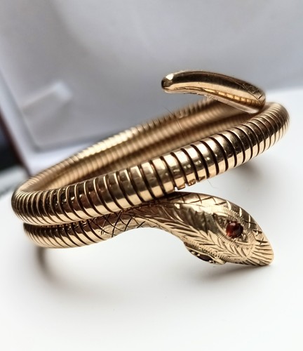 Yellow gold victorian snake - 9k,