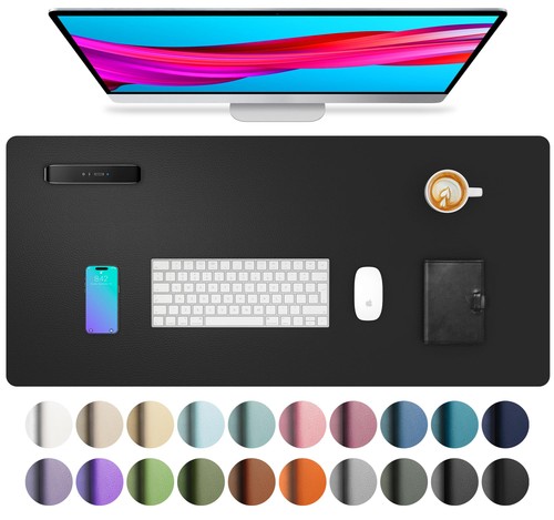 Leather desk pad mouse - desk,
