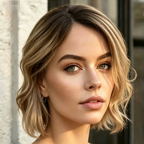 Short ombre ash blonde - short,