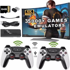 Wireless Retro Game Console 30,000 Games Classic Emulator Dual 2.4G Controllers
