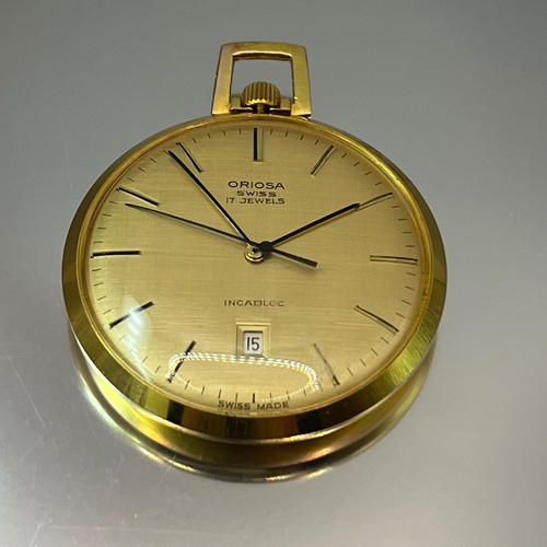 Oriosa gold tone pocket watch - oriosa,