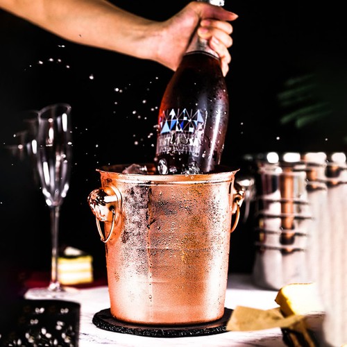 Hammered ice bucket storage - ice,