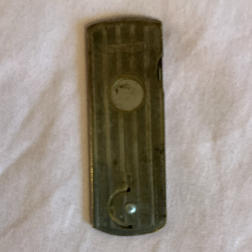 Vintage metal rectangular - vintage, gold