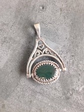 Sterling Silver Swivel Fob Pendant – Bloodstone and Black Onyx Double-Sided