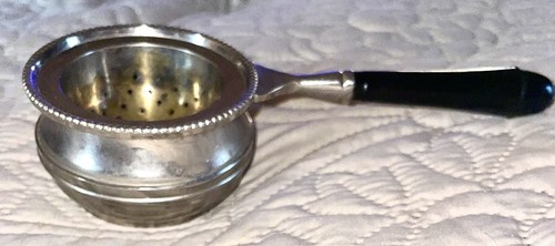 Vtg antique brass - brass, strainer