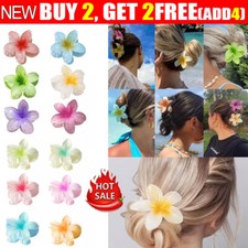 Summer Egg Flower Hair Clip Large Hair Claw Decor Beach Hawaii Holiday Dressing