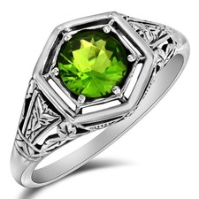 1CT Treated Peridot 925 Solid