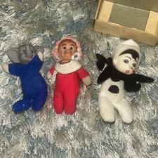 VINTAGE MATCHBOX BEAN DOLL  1970’s monkey,elephant and doll 