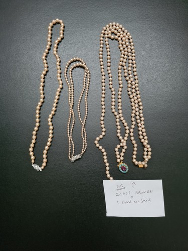 Faux pearl necklaces vintage - faux-pearl,