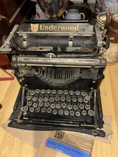 Antique Underwood Portable Typewriter With Case 1897