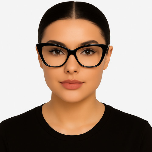 Black retro cat eye trendy - retro,