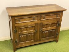 Solid Oak Sideboard/Two-Door Cabinet With 2 Drawers Excellent Condition