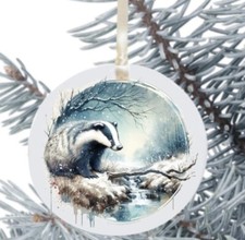 Badger Hanging Bauble Gift