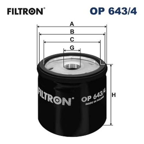 Fits filtron 643 - filtron, oil