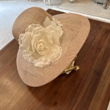 Exquisite John Lewis Hat One Size! Beige/Cream! Weddings Races Elegant!