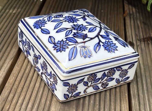 Chinese handpainted blue - handpainted, &