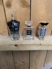 3 x Bottles Paco Rabanne Jean Paul Gaultier & Coco Chanel All Empty