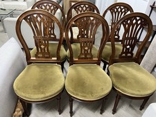 Mahogany Dining Chairs Set of 6 Antique Reproduction