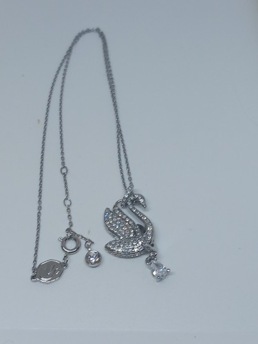 Swarovski swan necklace silver - swarovski,