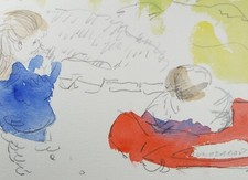Original watercolour child - original, watercolour,