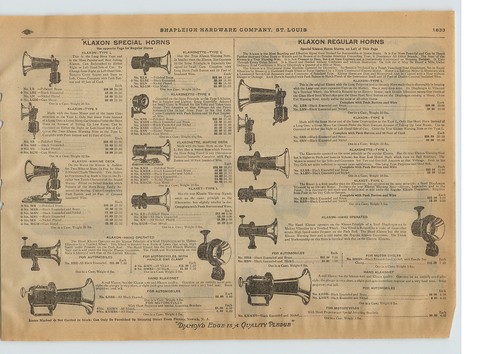 1915 paper klaxon horns - 1915,