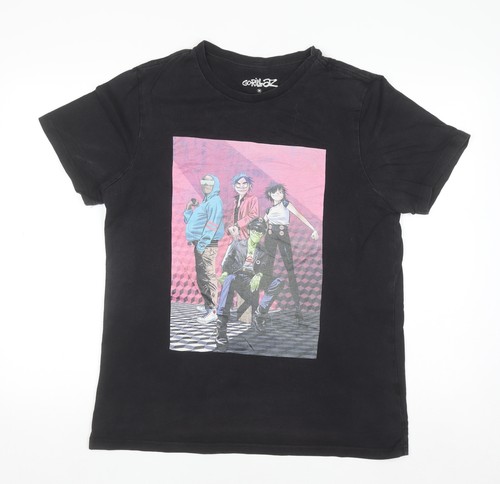 Gorillaz mens black graphic - mens,