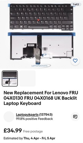 Lenovo replacement backlit