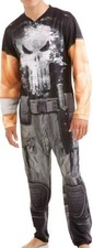 Marvel The Punisher Union Suit One Piece Pajama Costume Mens Sz L Briefly Stated
