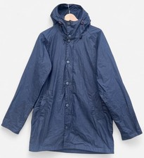 Barbour Breswell Hooded Men's Dark Navy Blue Wax Jacket - Medium