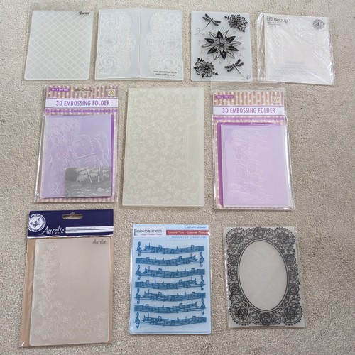 Mixed embossing folders - 10,
