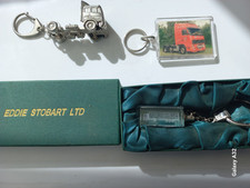 3 x COMMERCIAL VEHICLE KEYRINGS INC EDDIE STOBART BOXED KEY RING