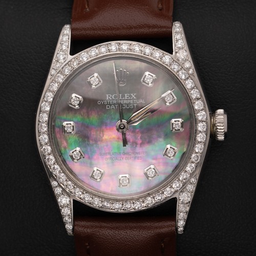 Rolex oysterdate diamond bezel - diamond,
